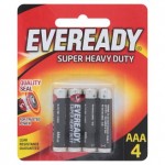 Eveready Super Heavy Duty AAA 1.5V Batteries 4pcs